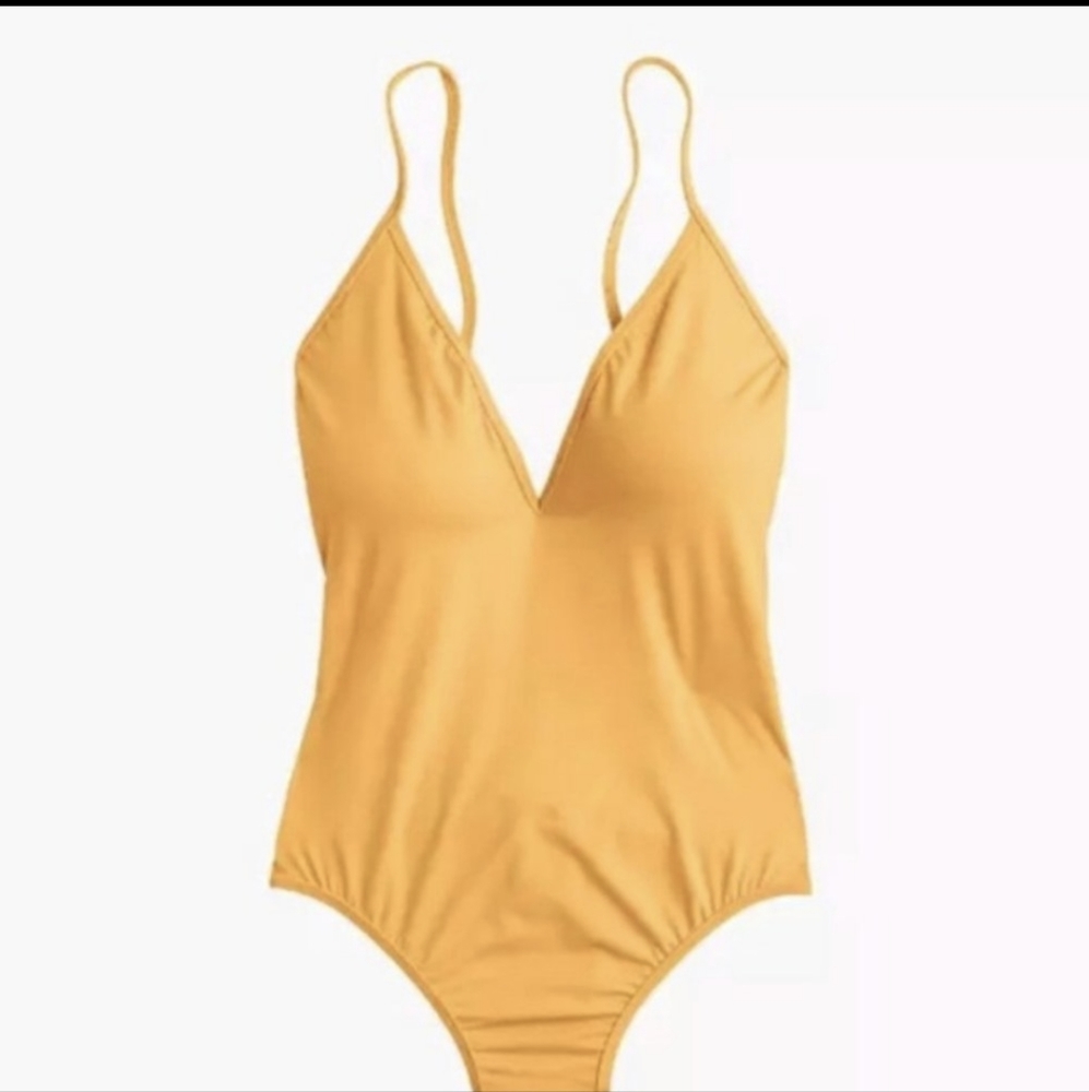 J Crew Playa Montauk Cross Back Swimsuit M